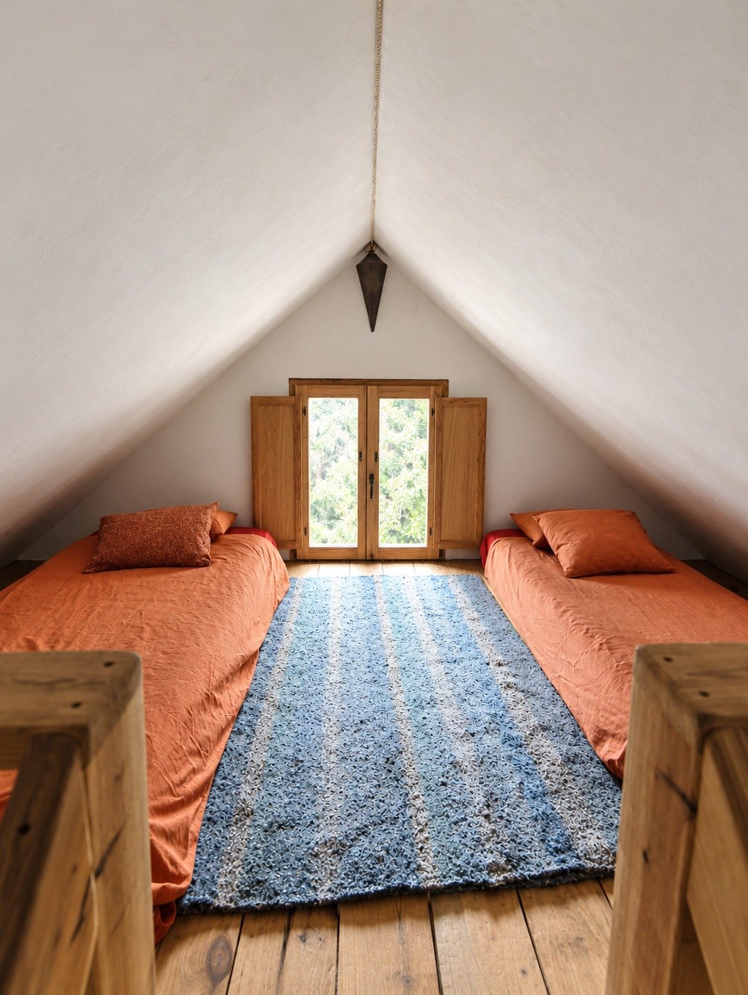 Casita — Upstairs, two beds under the roof