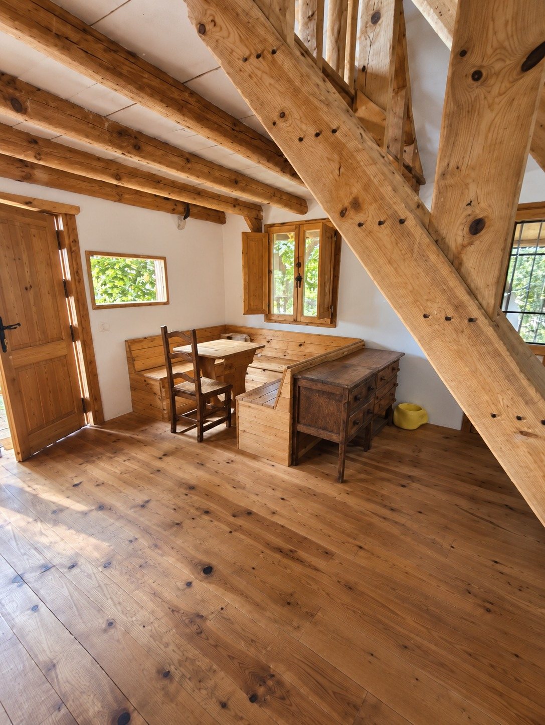 Casita — Downstairs, the table by the window