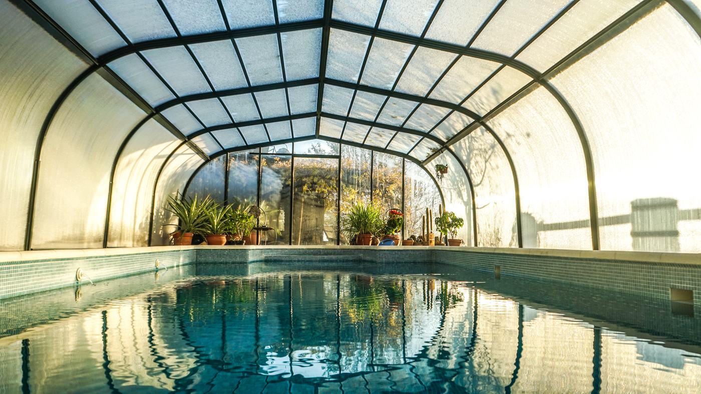 The pool under glass